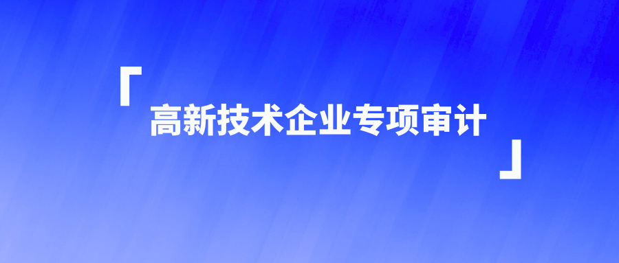 高新技术企业专项审计